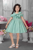 Mint Green -Off Shoulder Party Short Frock