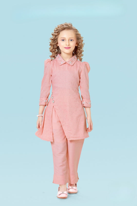 Peach-Asymmetric Indo-Western Set