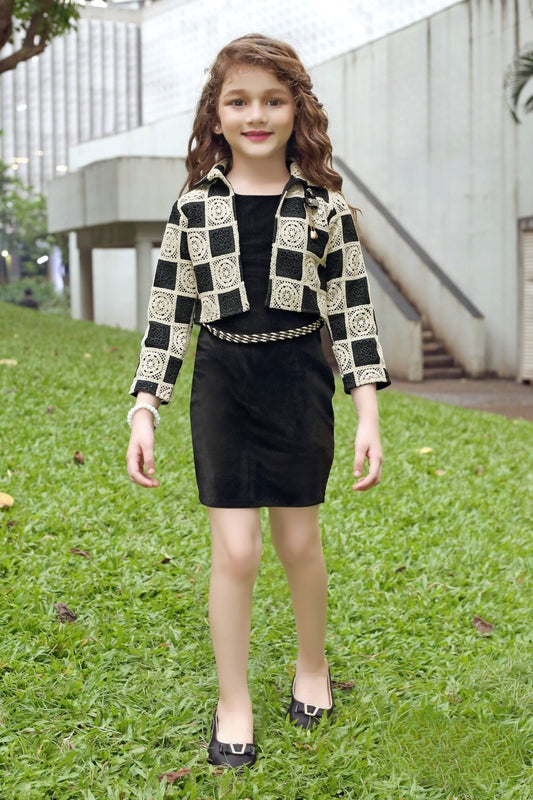 Black with Beige Lace -Elegance One Piece