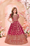 Maroon Banarasi Jacquard Lehenga Choli with Zari Weaving