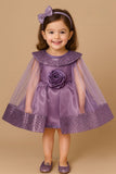 Lavender Dream Rose Petal Cape Dress