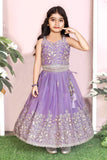 Royal Purple Floral Embroidered Lehenga Choli Set