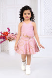 Blush Pink Princess Skirt Top Set | Party Wear Kids Outfit for Girls