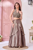 Metallic Biscuit Designer Lehenga Set | Ethnic Wear for Girls