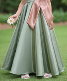Olive Green - Luxe Blossom Long Gown