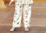 Ivory Floral Embroidered Co-ord Set with Mandarin Collar