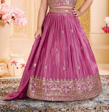 Royal Purple Embroidered Lehenga Set | Kids Ethnic Wear for Girls
