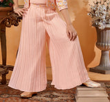 Peach Blossom Pleated Palazzo Set | Kids Ethnic Outfit for Girls