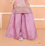 Rose Pink Quartz Royal Sharara Set | Kids Ethnic Outfit for Girls