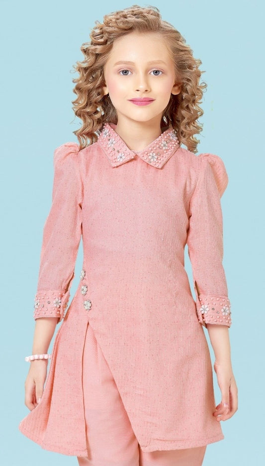 Peach-Asymmetric Indo-Western Set