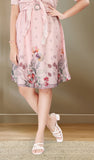 Blush Pink -Rosy Meadow Belted Short Frock