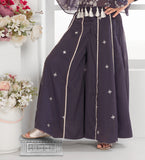 Purple Embroidered Palazzo Set