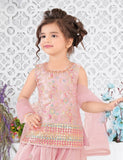 Blush Pink Royale Dhoti Set | Kids Ethnic Outfit for Girls