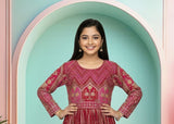 Rani Red Printed Ethnic Lehenga Set | Ethnic Dress for Girls