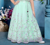 Ferozi Meadow Embroidered Lehenga Set