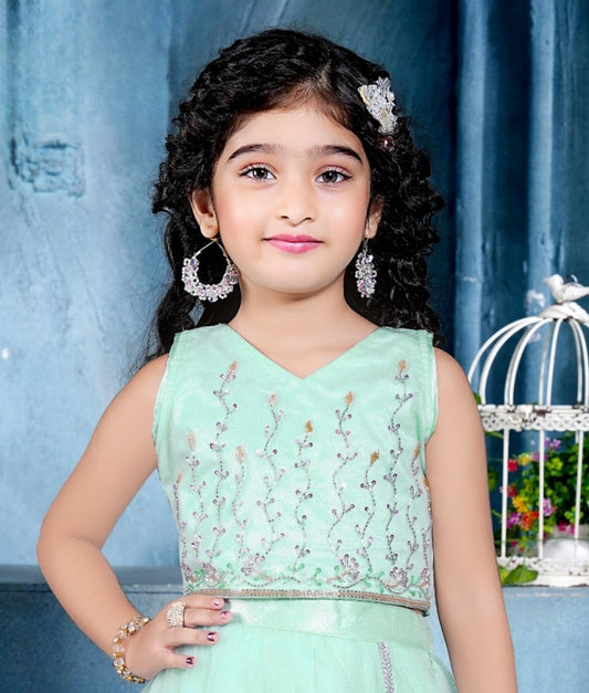 Ferozi Meadow Embroidered Lehenga Set