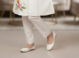 Ivory Cream Garden Floral Kurta Set | Kids Ethnic Outfit for Girls