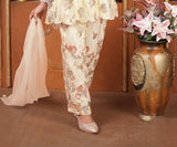 Buttercream Fawn Butterfly Embroidered Kurta Set | Kids Ethnic Outfit for Girls
