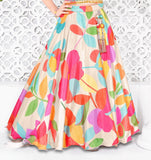 Multicolor Floral Fusion Lehenga Set