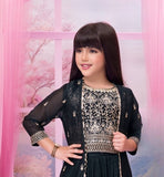 Black – Embroidered Long Jacket Palazzo Set