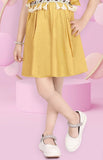 Mustard Yellow -Mirror Tassel Short  Frock
