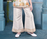 Gold  Floral Lotus Embroidered Co-Ord Set