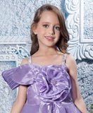 Lilac (Jambli) One-Shoulder Bloom Short Frock