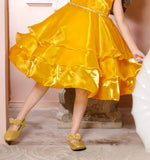 Royal Gold -Ruffle Twirl Short Frock