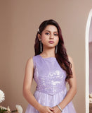 Lilac Meadow Sequin Floral Gown