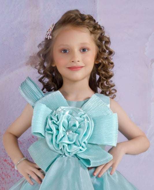 Mint Green - Bow Party short frock