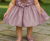 Soft Pink Elegant Flower Princess Frock | Party Wear Kids Dress for Girls