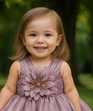 Soft Pink Elegant Flower Princess Frock | Party Wear Kids Dress for Girls