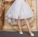 White High-Low Layered Princess Dress