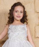 White High-Low Layered Princess Dress