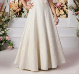 Cream Starlight Sequin Bow Gown