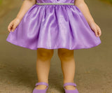 Purple Satin Bow Baby Party Dress