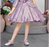 Pink One-Shoulder Satin Party Short Frock