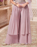 Dusty Lavender Embellished Palazzo Set
