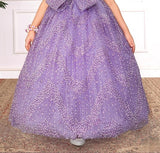 Lavender Lilac Glitter Party Gown | Party Wear Kids Dress for Girls