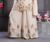 Noor Ivory Cream Festive Sharara Set | Kids Ethnic Outfit for Girls