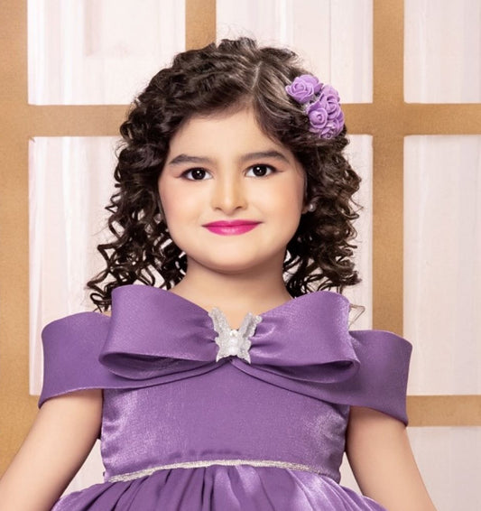 Lavender Luxe - Premium Bow Princess Short Frock