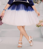 Midnight Blue -Luxe Velvet Ombre Short Frock