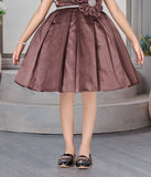 Chocolate Brown Truffle Designer Party Short Frock