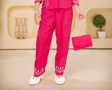 Rani Pink Palm Embroidered Co-ord Set