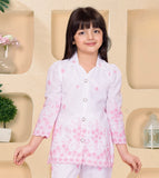 Petal Pink Embroidered Shirt & Palazzo Set