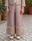 Purple Embroidered Jacket Co-Ord Set with Top & Palazzo | Kids Western Wear Outfit for Girls