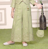 Sage Green Embroidered Jacket Palazzo Set | Party Wear Kids Outfit for Girls