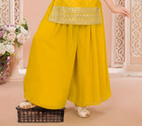 Mustard Yellow Kurta with Palazzo Set