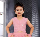 Peach Embroidered Lehenga Choli with Dupatta