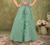 Mint Green Embroidered Palazzo Set